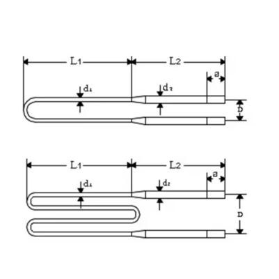 U Type Mosi2 Electric Ceramic Resistant Heating Elements  For Dental Oven