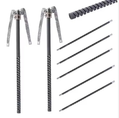 1625°C Scr Type Sic Silicon Carbide Heating Elements For Sic Muffle Plant