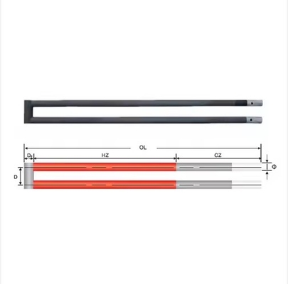 U Type High Temperature Resistance Sic Bar Sic Heating Element Electric