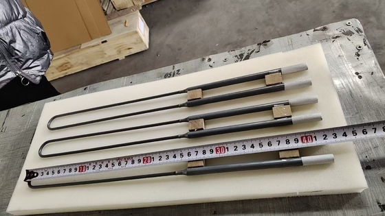 W U Type 1800°C MoSI2 Heating Element Air Heating Silicon Molybdenum Silicide Heater