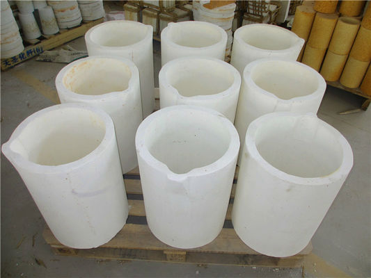 White Refractory Ceramic Crucibles Graphite Melting Crucible For Drying Burning