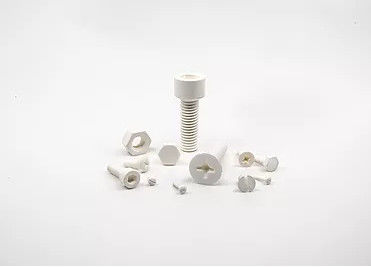 AL2O3 CERAMIC SCREWS HEXAGON HEAD PAN HEAD, FASTENING IN HARSH ENVIRONMENTS WHERE PLASTIC AND STEEL MATERIALS WOULD FAIL