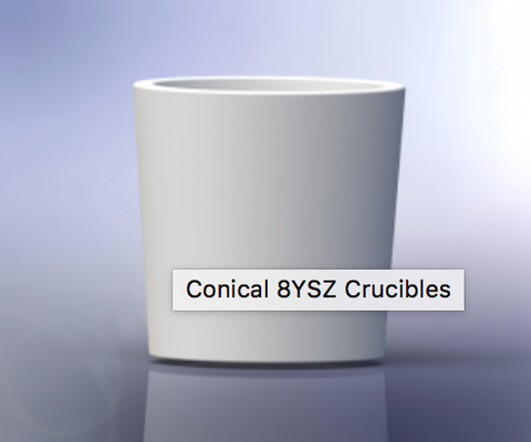 Fully Yttria Stabilized Technical Ceramic Parts 8YSZ Zirconia Crucibles Melting Or Sintering